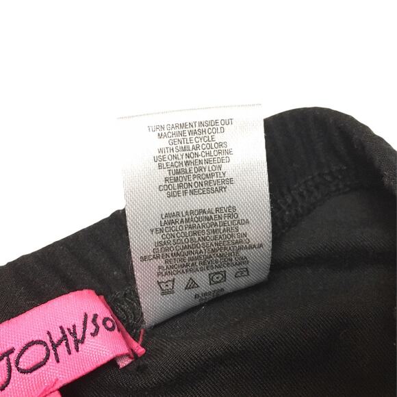 Betsey Johnson Legging Black Pink Logo Elastic Waist Stretch Pant Little Girls 5 - Picture 6 of 7